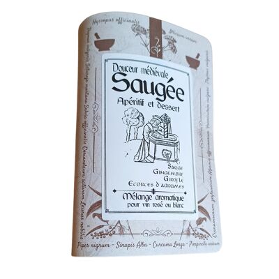 Saugée douceur médiévale | sachet pour 2 bouteilles de vin de sauge