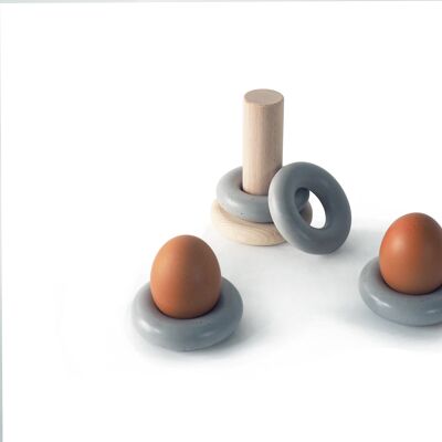 Eierbecher aus Holz und Beton - Boje