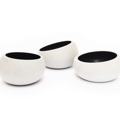 Set of 3 tokyo gray natural concrete candle holders - Raw