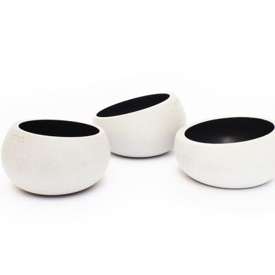 Set of 3 tokyo gray natural concrete candle holders - Raw
