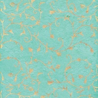 Feuilles d'emballage cadeau Lokta Floral Design - Aqua