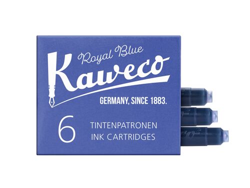 Cartouches d'encre Kaweco 6 pièces bleu royal