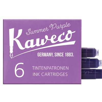 Cartouches d'encre Kaweco 6 pièces aubergine
