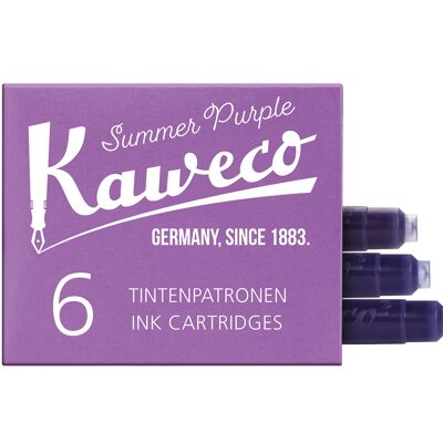 Cartouches d'encre Kaweco 6 pièces aubergine