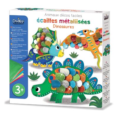 Creative box for children, "Dinosaurs" metallic scales