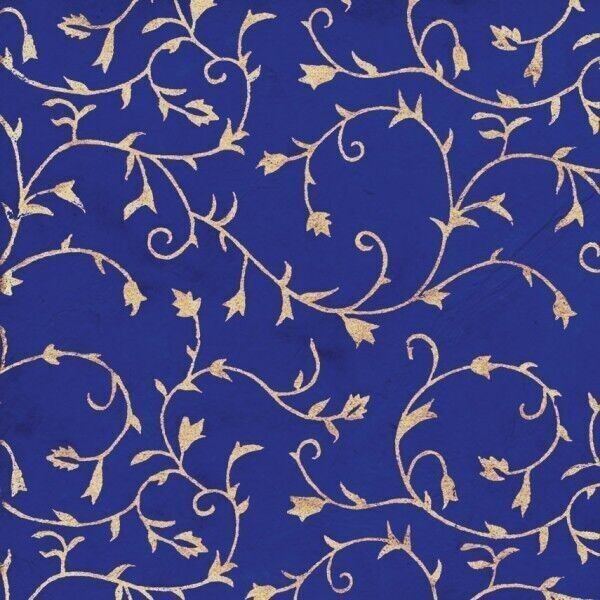 Fogli da regalo Lokta con motivo floreale - blu fiordaliso