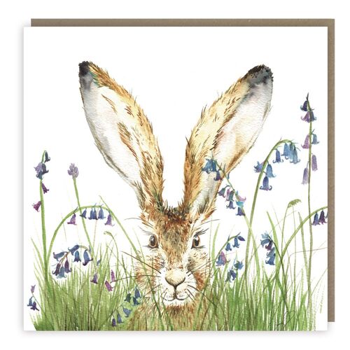 Curious Hare Greeting Card