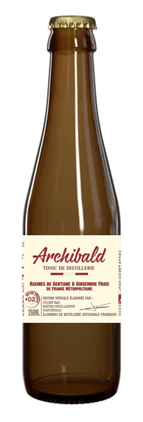 ARCHIBALD SODA DE DEGUSTATION EDITION SPECICIALE N2 GINGEMBRE DU BERRY FRAIS & GENTIANE D'AUVERGNE SAUVAGE BIO 250 ML