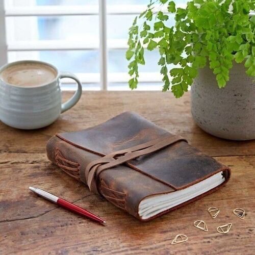 Large Buffalo Leather Wraparound Journal