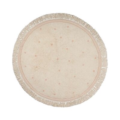 Tapis Emma pois Rose - rond