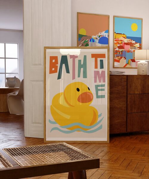Bathroom Rubber Duck Art Print
