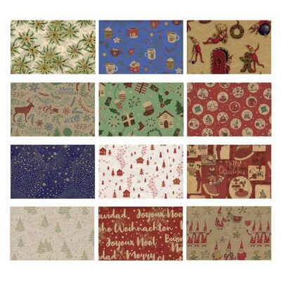 Christmas Natural Kraft Gift Wrapping Paper