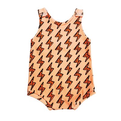 Leopard Lightening Bolts - Short Romper