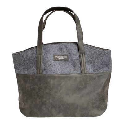 Luxury shopping bag - Gray & black