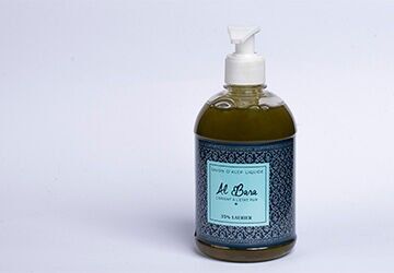 Sapone liquido di Aleppo 35% foglia di alloro, flacone con pompa - 500 ml