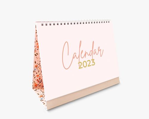 2023 Minimal Desk Calendar, Pastel Colours, Monday Start, Portrait, A5 size