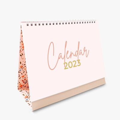 2023 Minimal Desk Calendar, Pastel Colours, Monday Start, Portrait, A5 size