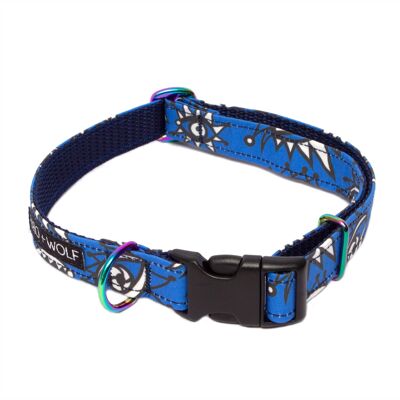 Eyes Adjustable Fabric Dog Collar