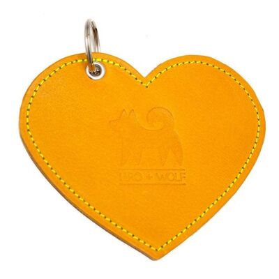 Poo Pouch Heart 'Yellow Leather'