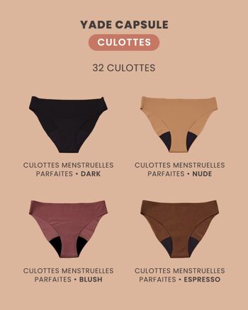 Pack - Capsule Culottes Menstruelles - 32 culottes menstruelles 2