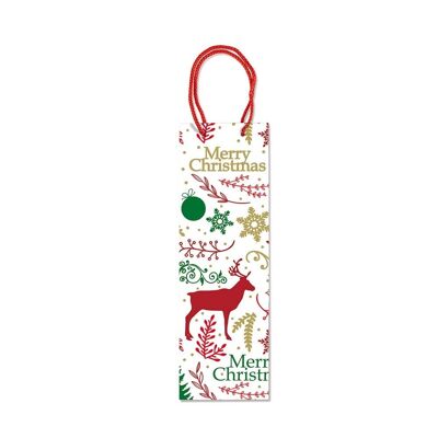 Christmas gift paper bag, Natale Rex Fantasia (bottle)