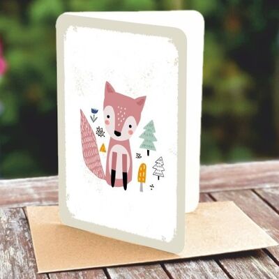 Natural paper double card 5147