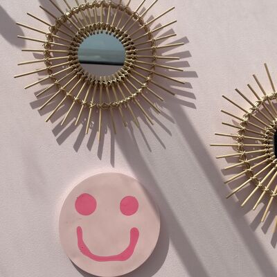 Smiley Wall Hanging - Pale Pink