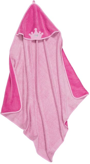 Serviette à capuche princesse rose, 100 x 100 3