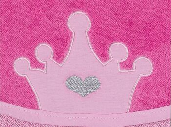 Serviette à capuche princesse rose, 100 x 100 5