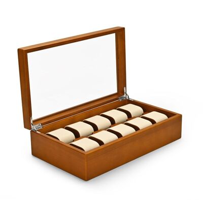 Luxury Wooden Watch Box - Cream Interior