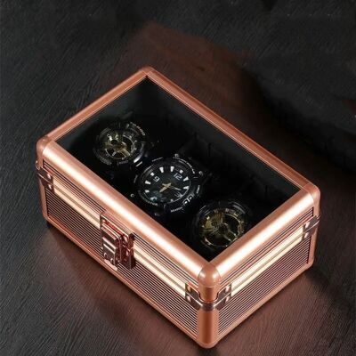 Metal Watch Box - 3 - Gold