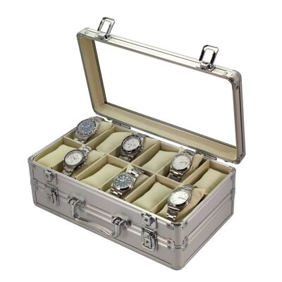 caja de reloj de aluminio