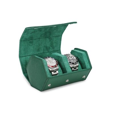 2 Slot Watch Case - Green