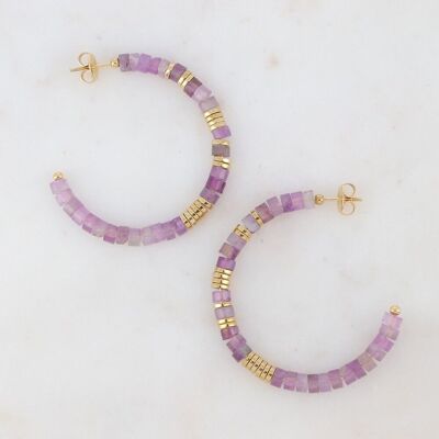 Olivine hoops - Amethyst