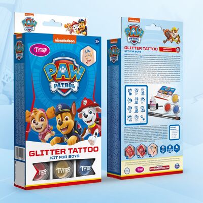 TyToo Paw Patrol Glitzer-Tattoo-Kit für Jungen