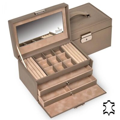 Jewelery Box with Keys - Elly - Taupe