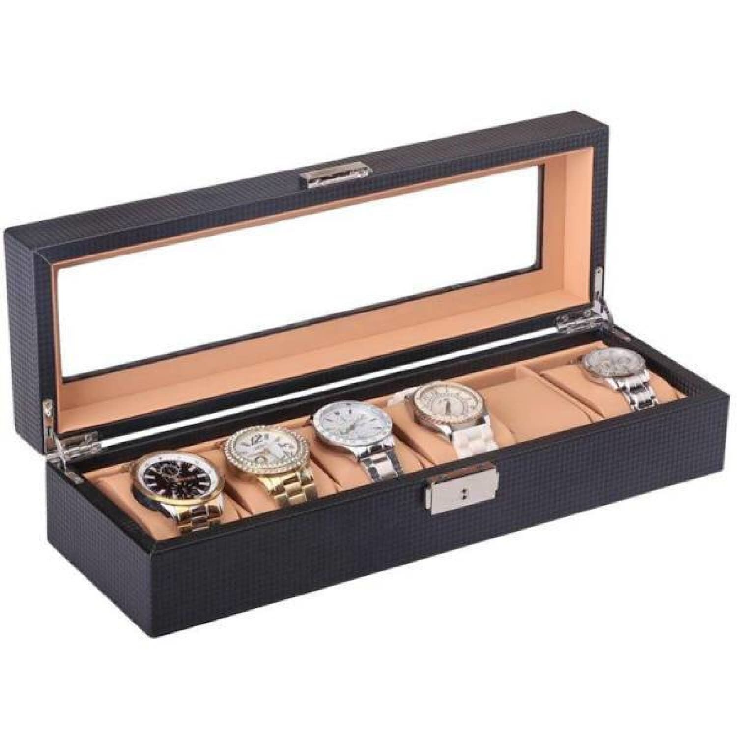 Buy wholesale Carbon Watch Box 6 Slots