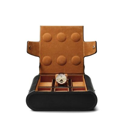 Herren-Uhrenbox aus Leder – 6 Uhren