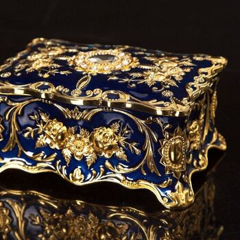 Boîte à Bijoux Royal Antique - M Bleu 4