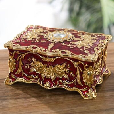Antique Royal Jewelery Box - L Red