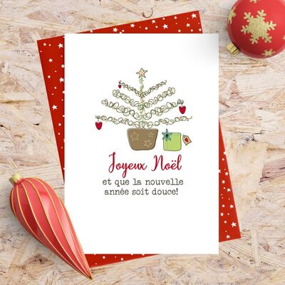 French Christmas Card - Merry Christmas & Happy New Year