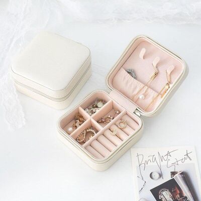 Mini Travel Jewelery Box - White