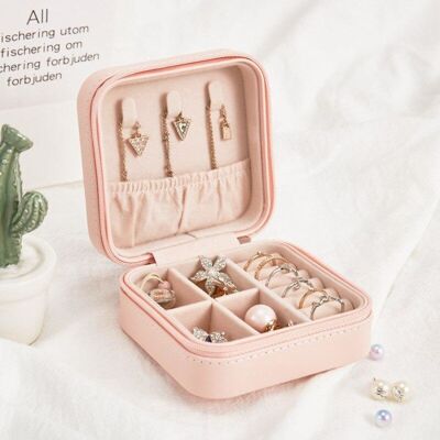 Mini Travel Jewelry Box - Pink