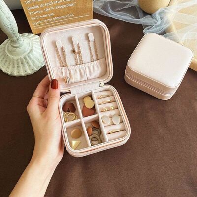 Mini Travel Jewelery Box - Powder Pink