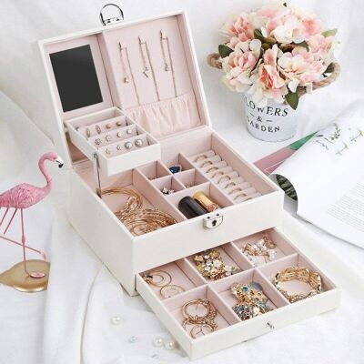 Young Woman's Jewelry Box - White