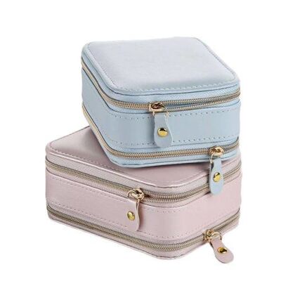 Schmuckkästchen für Handtasche - Pink & Blau