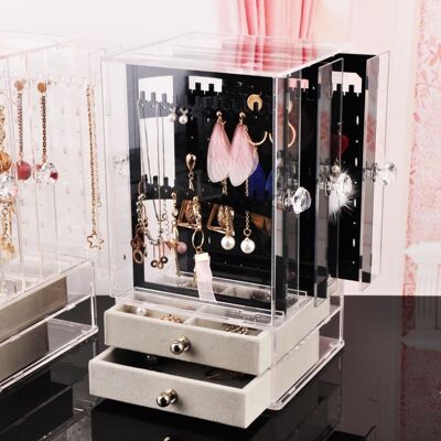 Transparent Jewelery Box - Black Background