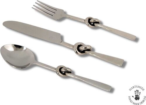Cutlery Set High Quality Stainless Steel Hand Forged - Knotted Steel