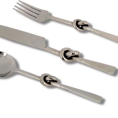 Cutlery Set High Quality Stainless Steel Hand Forged - Knotted Steel