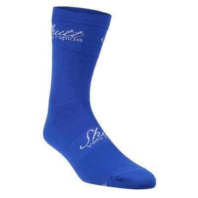 Strong Blue Cycling Socks